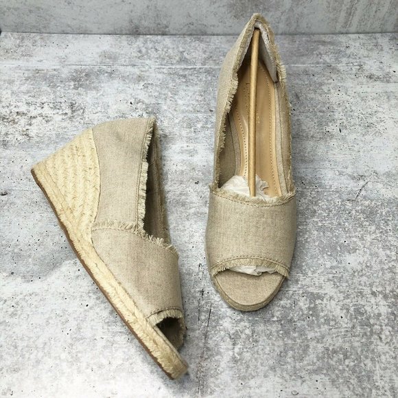 Lauren Ralph Lauren Shoes - Ralph Lauren Carlynda Flax Linen Wedge Espadrilles